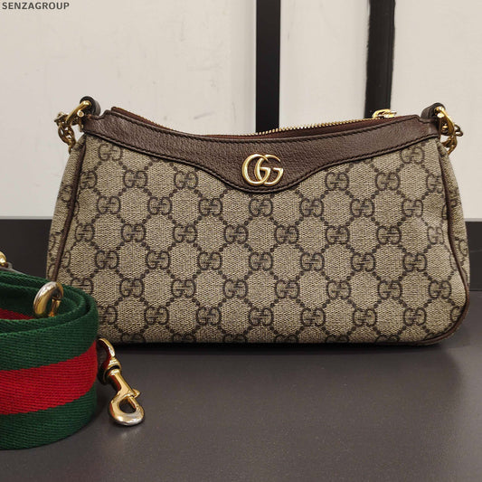 Gucci Ophidia GG Small Brown Beige Shoulder Bag Classic Women