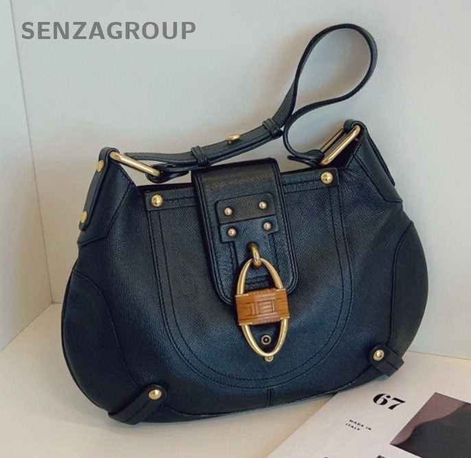 Ferragamo Hobo Horseshoe buckle Shoulder bag Women Black