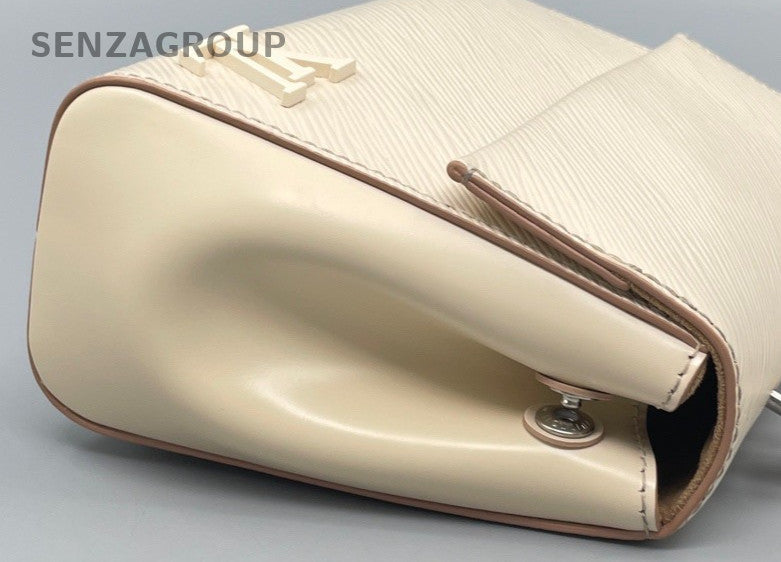 Louis Vuitton Epi Leather Top Handle Bag Crossbody White Silver Women Classic