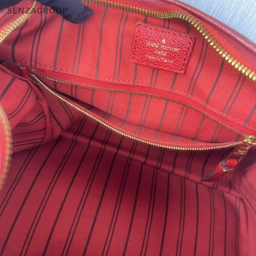 Louis Vuitton Speedy30 Monogram Empreinte 2way Shoulder Handbag Women Red