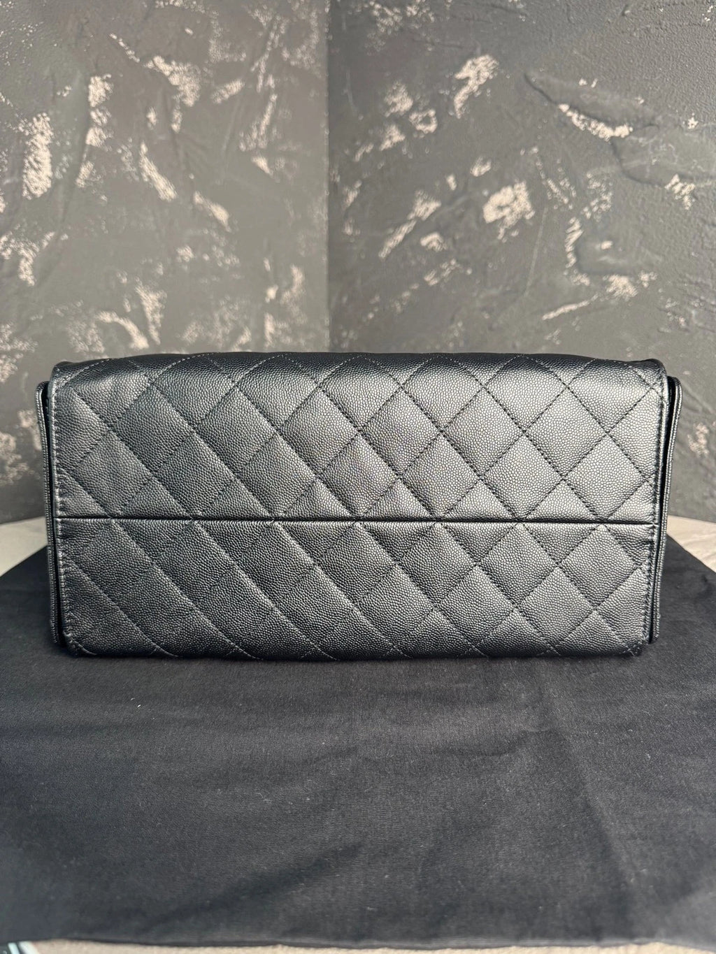 CHANEL 25Bag Medium Black Gold Leather Tote Bag For Women