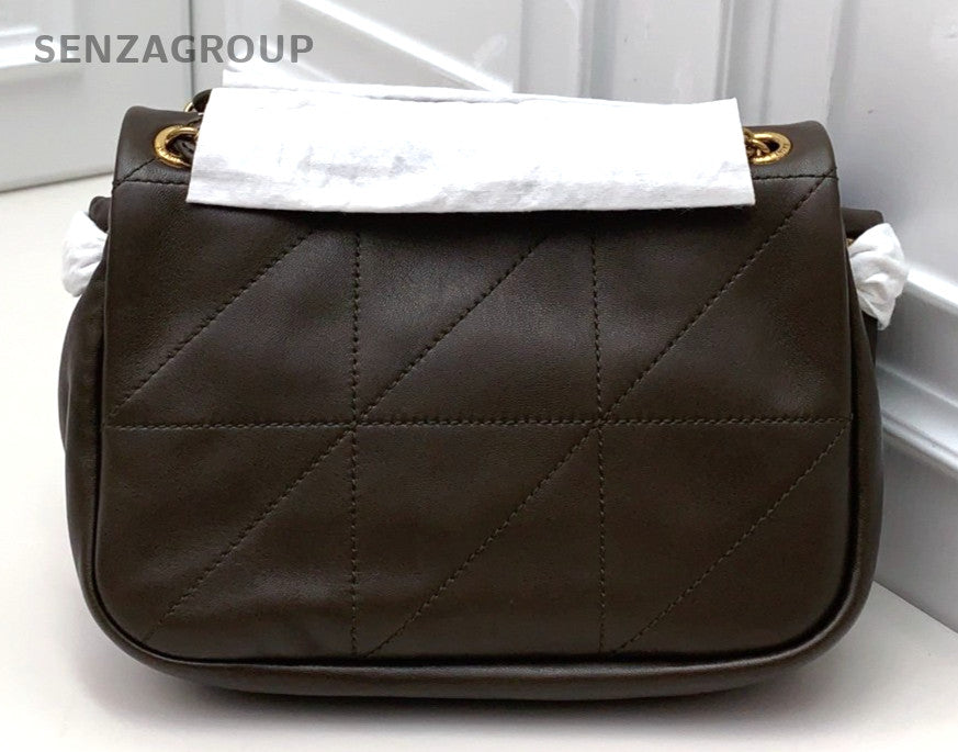 Saint Laurent  Jamie Mini Lambskin Shoulder Bag Olive Green Gold Women Designer