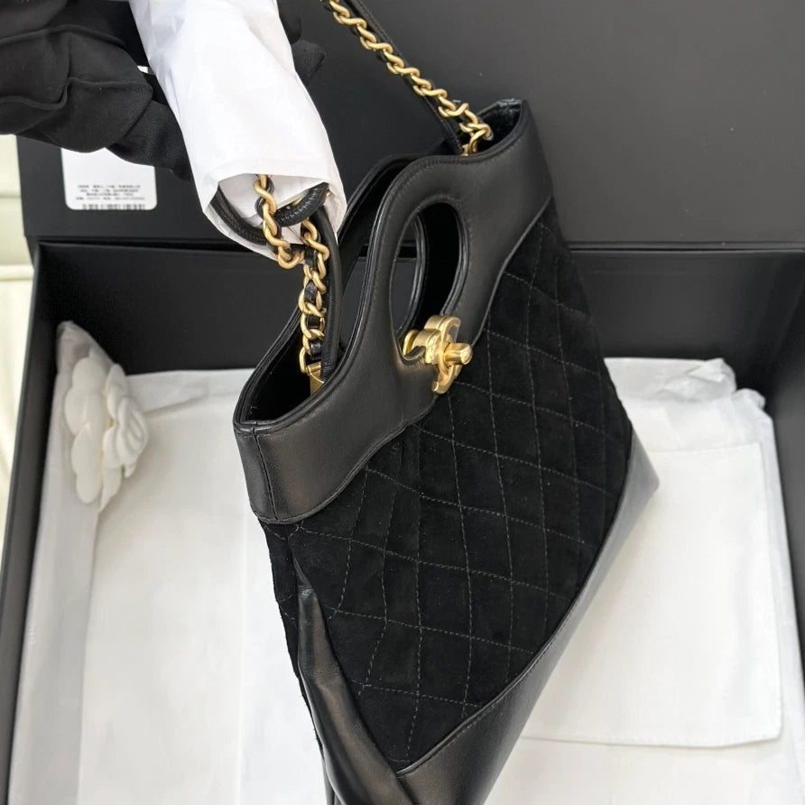 Chanel 31Bag PM Chain Top Handle Shoulder Crossbody Bag Black Women S