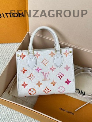 Louis Vuitton OnTheGo BB Strawberry White Tote Bag Women Classic