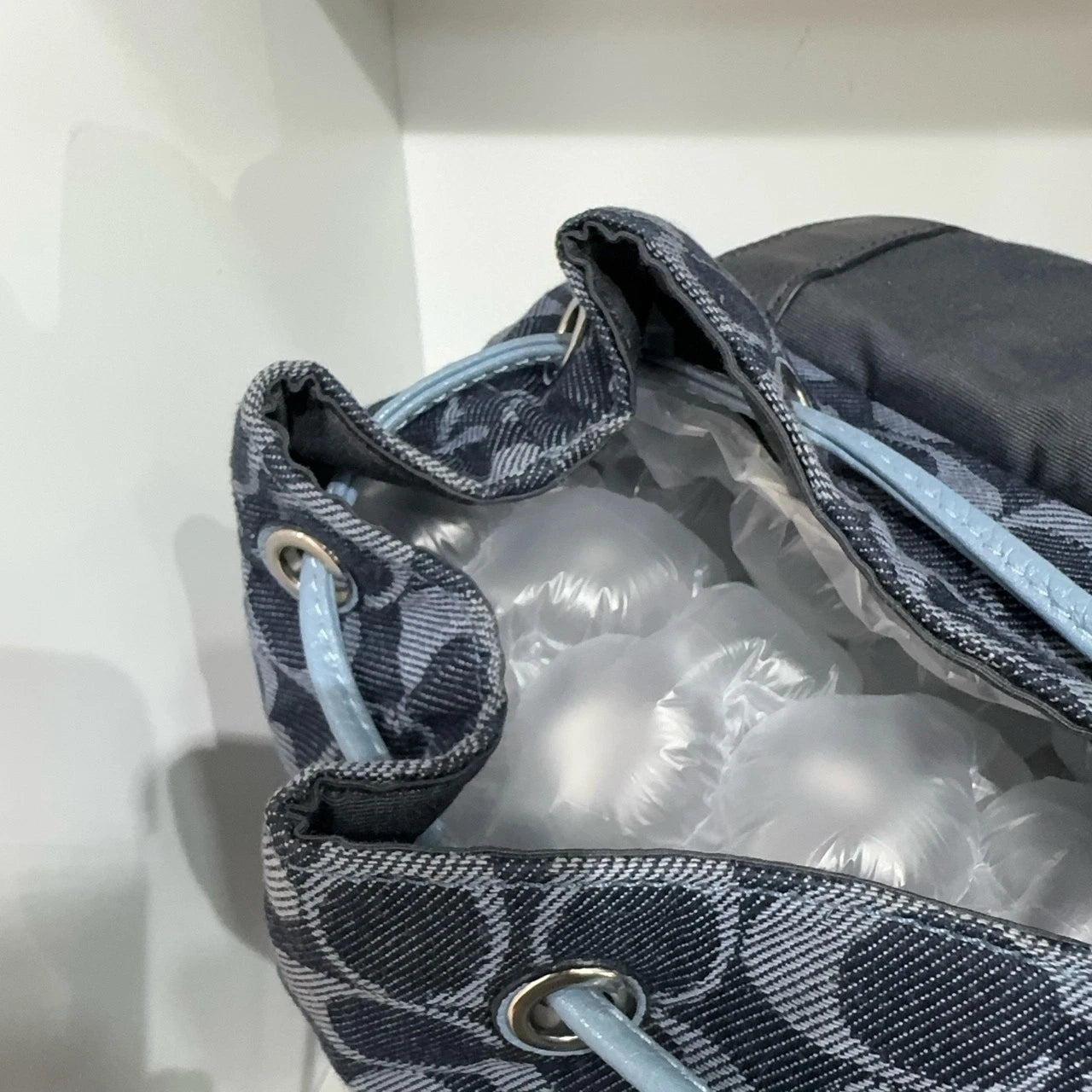 Coach Blue Canvas Medium Backpack Handbag For Women