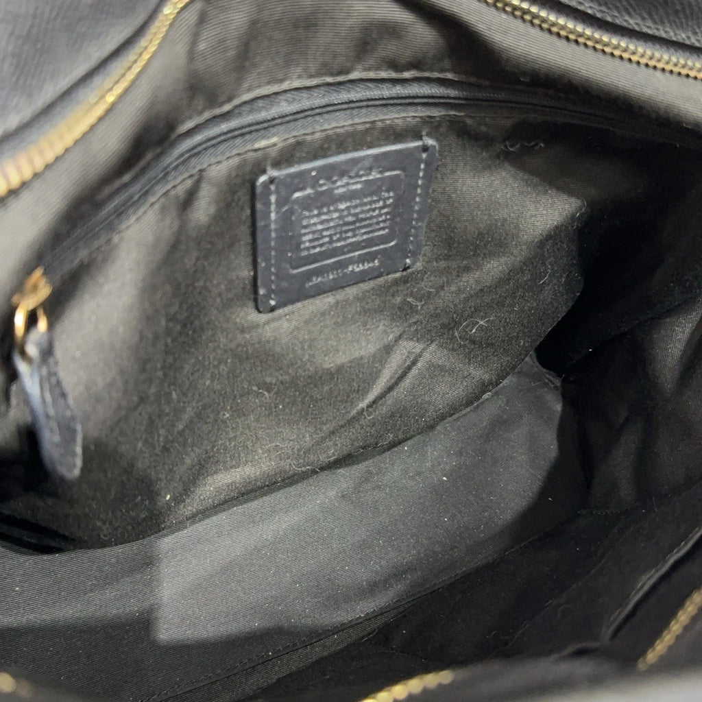Coach Black Canvas Tote Shoulder Bag For Women