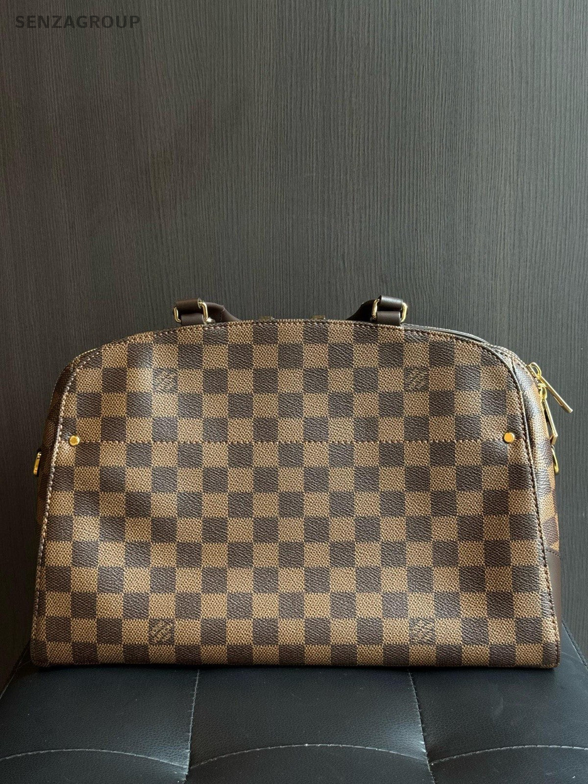 Louis Vuitton Kensington bowling Damier Ebene Top Handle 2way Shoulder Handbag
