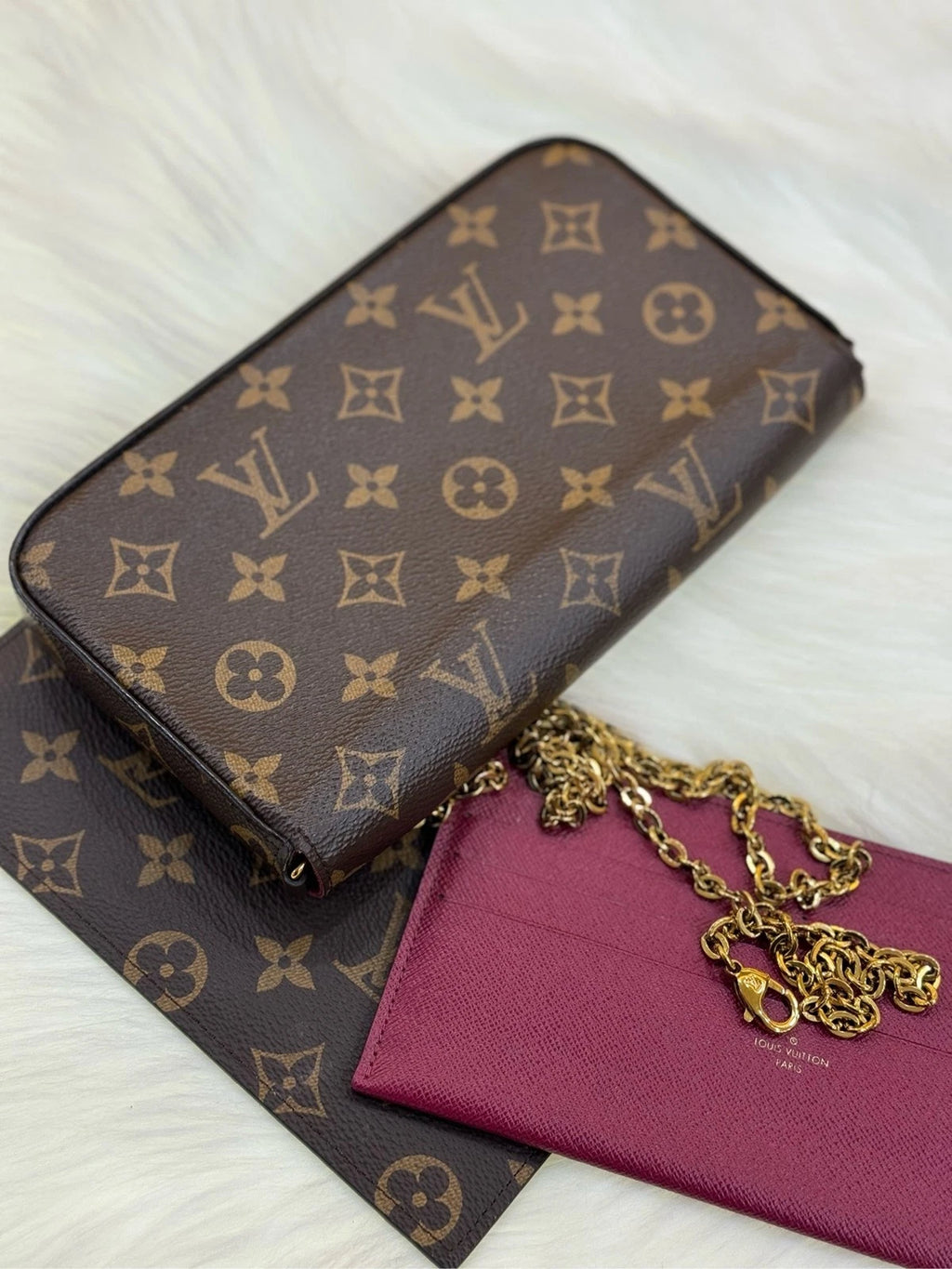 Louis Vuitton Monogram 3-in-1 Canvas Crossbody Shoulder Bag For Women
