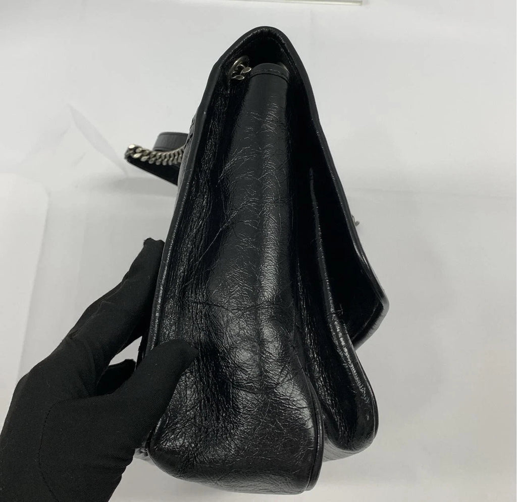 Saint Laurent Logo Leather Shoulder Bag For Women
