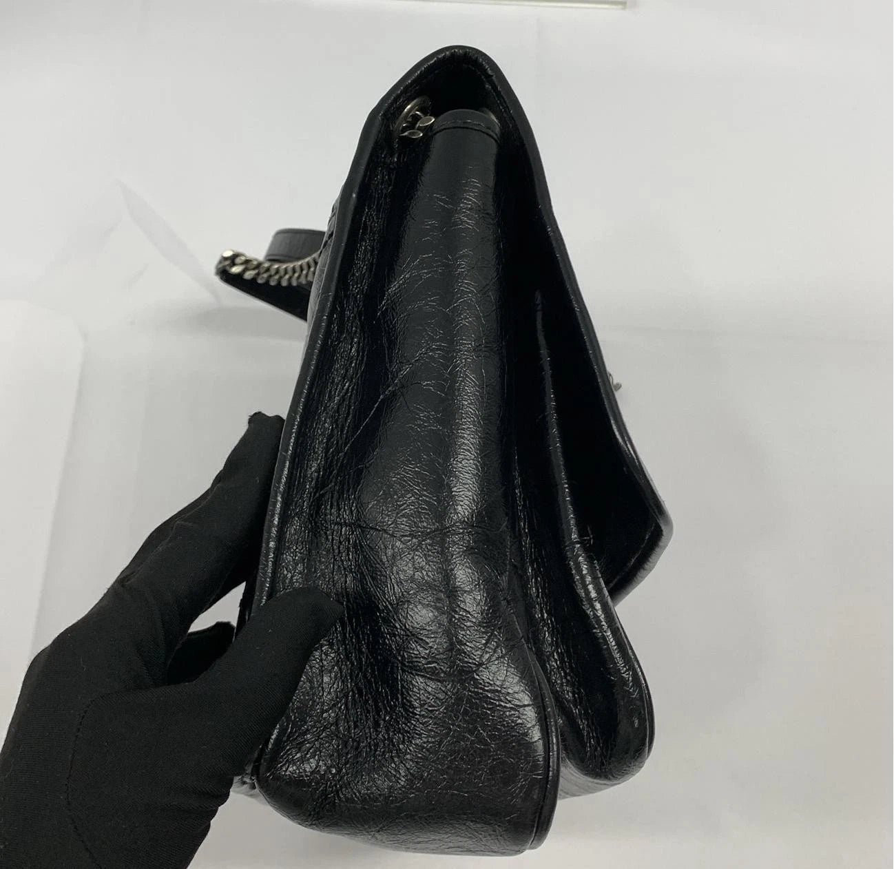 Saint Laurent Logo Leather Shoulder Bag For Women