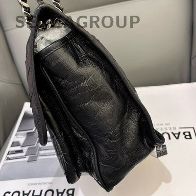 Saint Laurent Black Silver Niki Medium Chain Shoulder Bag Classic Women