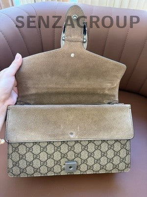 Gucci Dionysus Medium Brown Silver Chain Shoulder Bag Classic Women