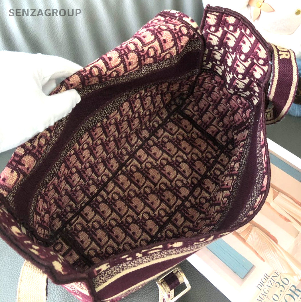 Christian Dior Camp Logo Monogram Shoulder bag Wine Red Women