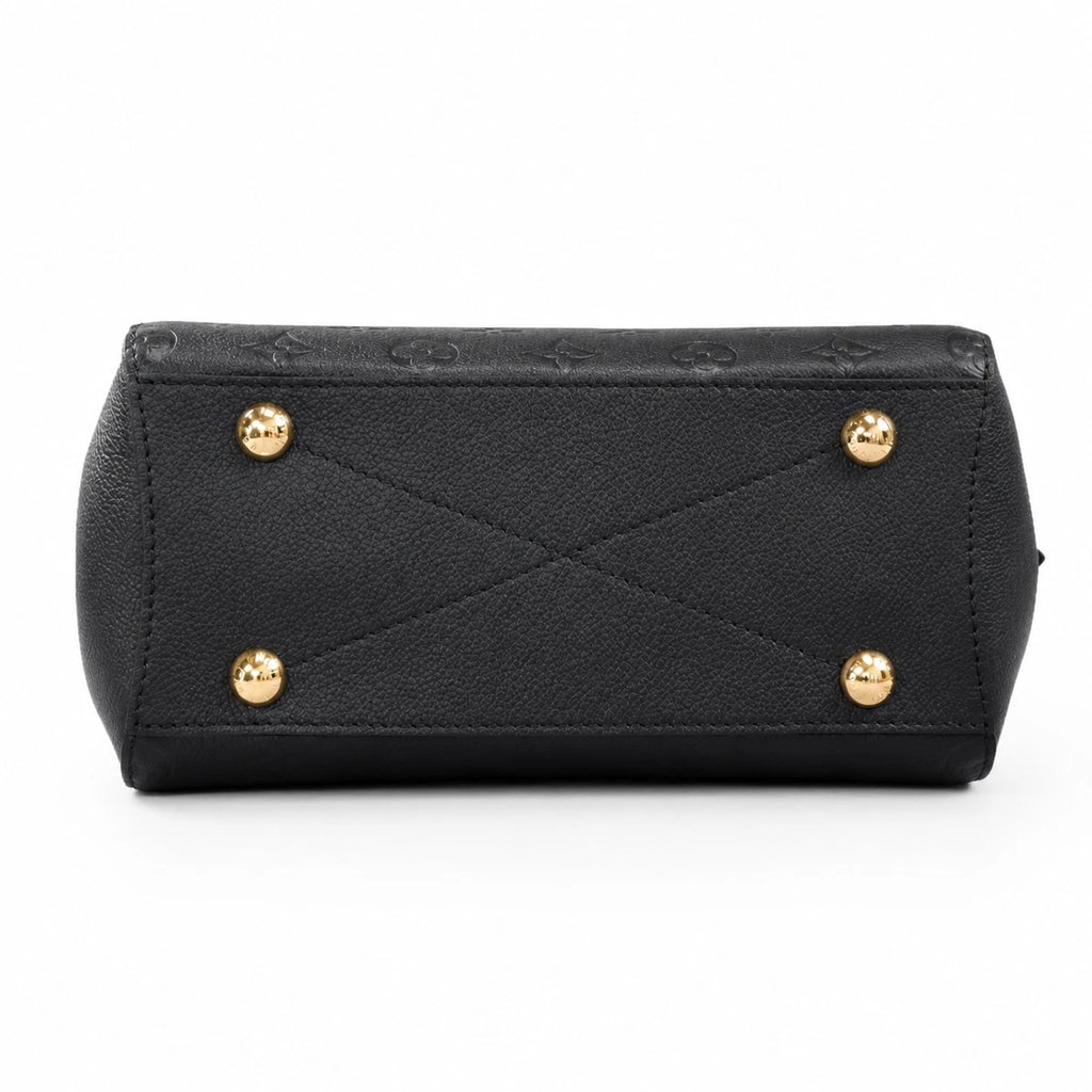 Louis Vuitton Monogram Empreinte Montaigne BB 2Way Shoulder Handbag Black GHW