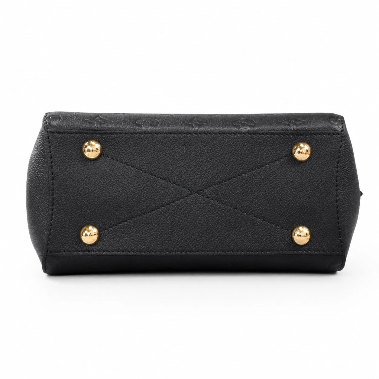 Louis Vuitton Monogram Empreinte Montaigne BB 2Way Shoulder Handbag Black GHW