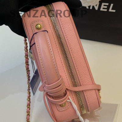Chanel Vanity Case Small Pink Gold Hardware Calfskin Shoulder Crossbody Bag