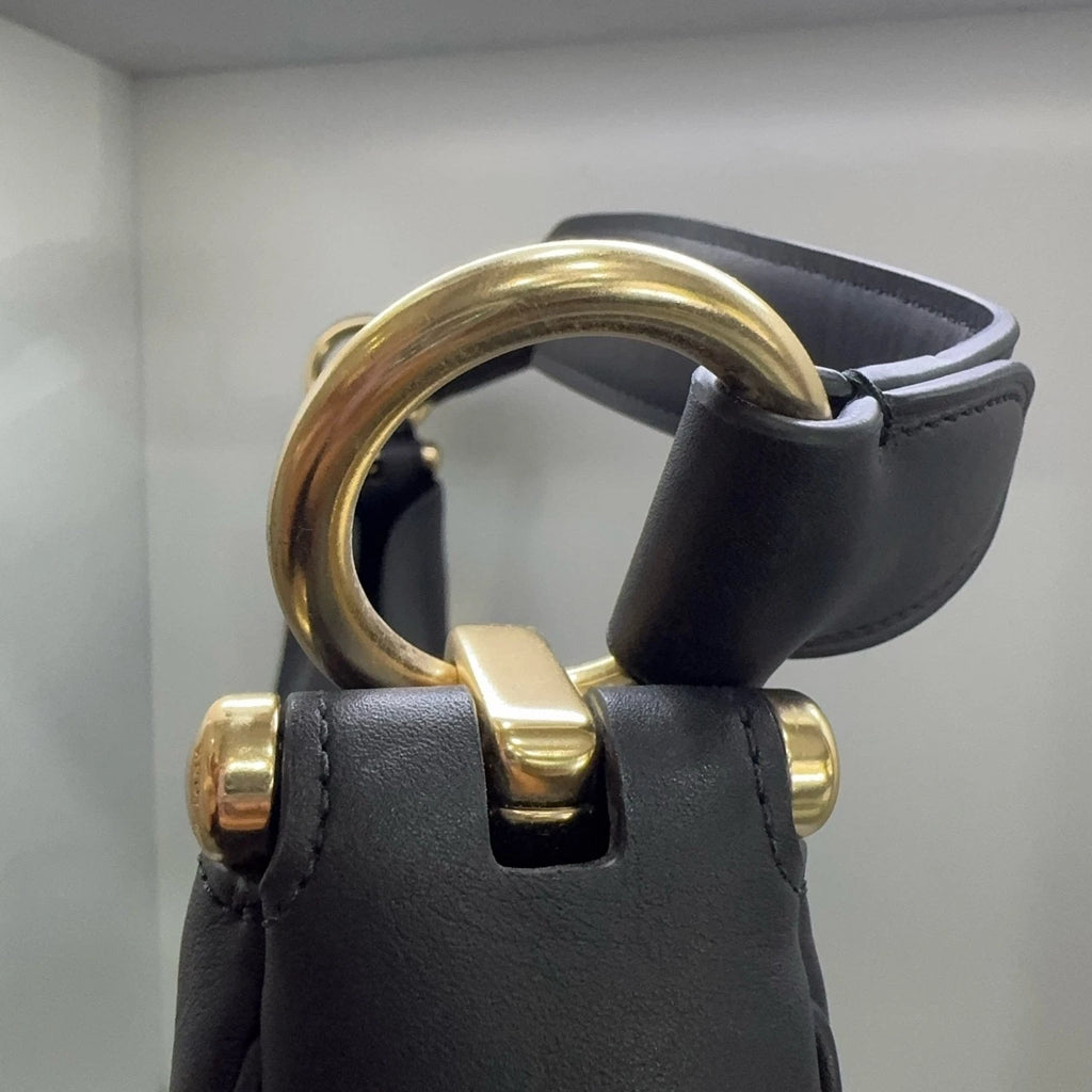 Coach Black Leather Handbag Shoulder Crossbody Bag For Women