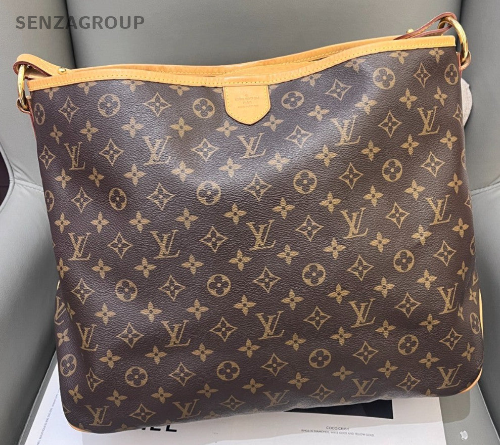 Louis Vuitton Delightful MM Monogram Shoulder Bag Brown Gold Women Classic