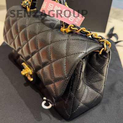 Chanel Classic Flap Mini Bag Calfskin Leather Shoulder Crossbody Bag
