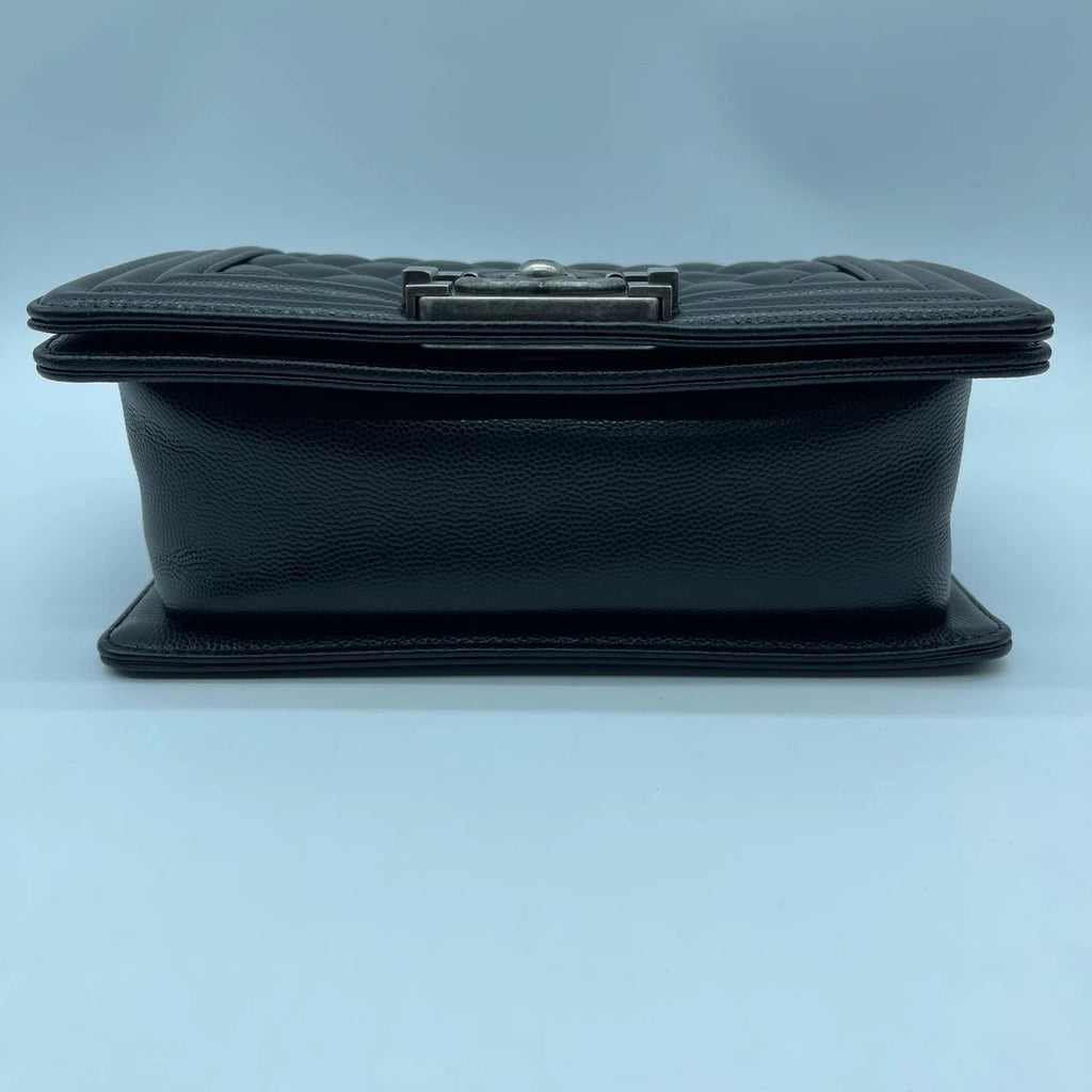 CHANEL Pre-owned Black Small Calfskin Flap Crossbody Shoulder Bag For Women