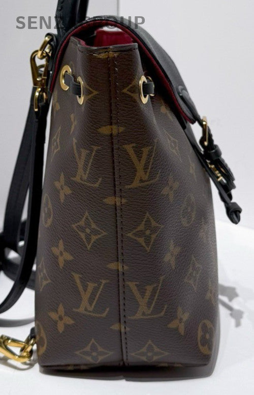 Louis Vuitton Montsouris BB Monogram Backpack Brown Gold Women Classic