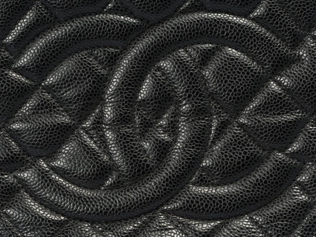 CHANEL Classic Matelasse GST Chain Tote Shoulder Bag Black Gold