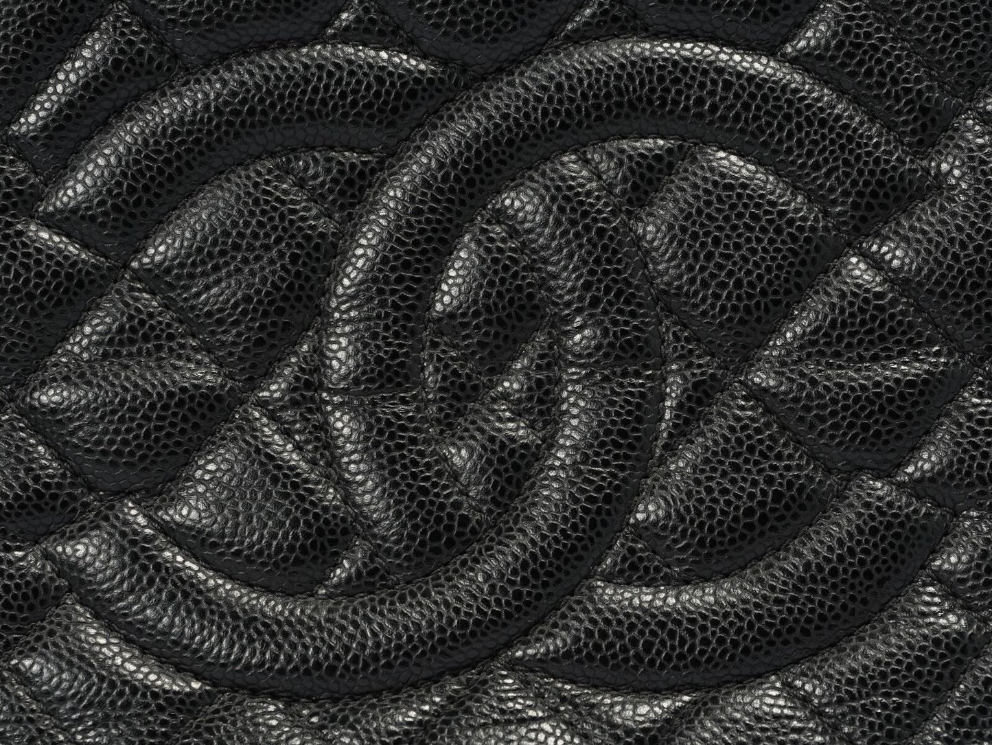 CHANEL Classic Matelasse GST Chain Tote Shoulder Bag Black Gold
