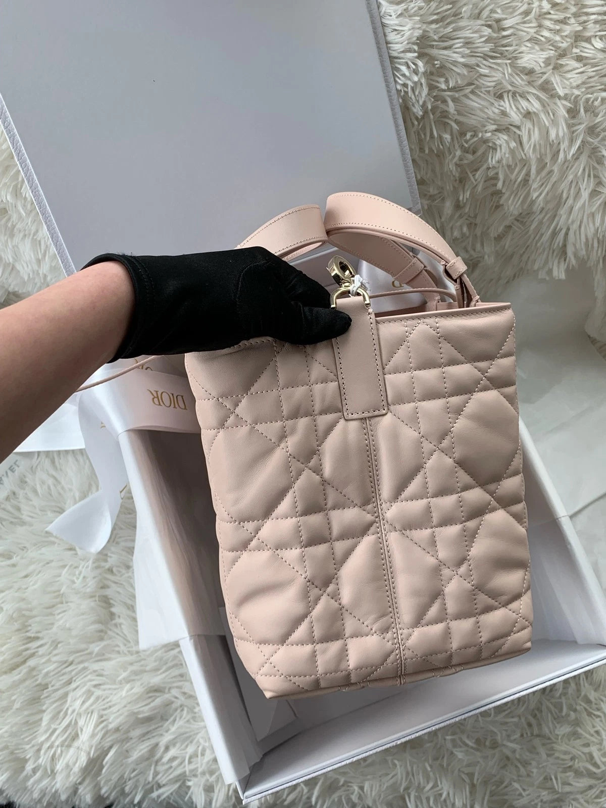 Dior New Medium Pink Leather Tote Bag For Women