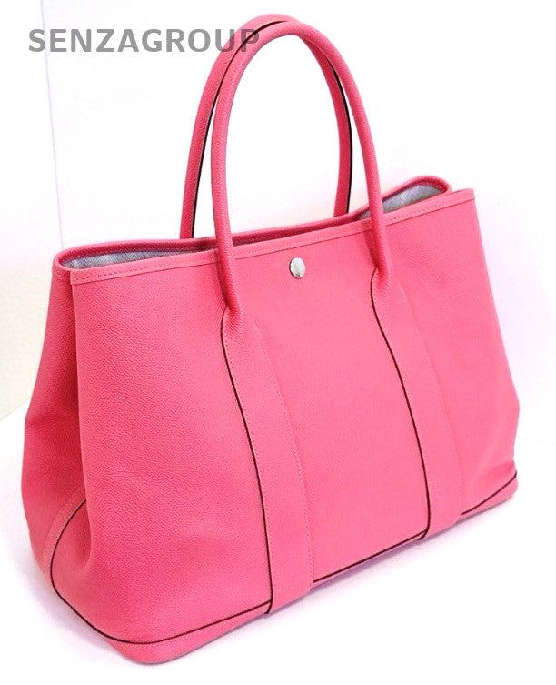 Hermes Garden Party GP36 tote Shoulder bag Epsom Leather Pink Women