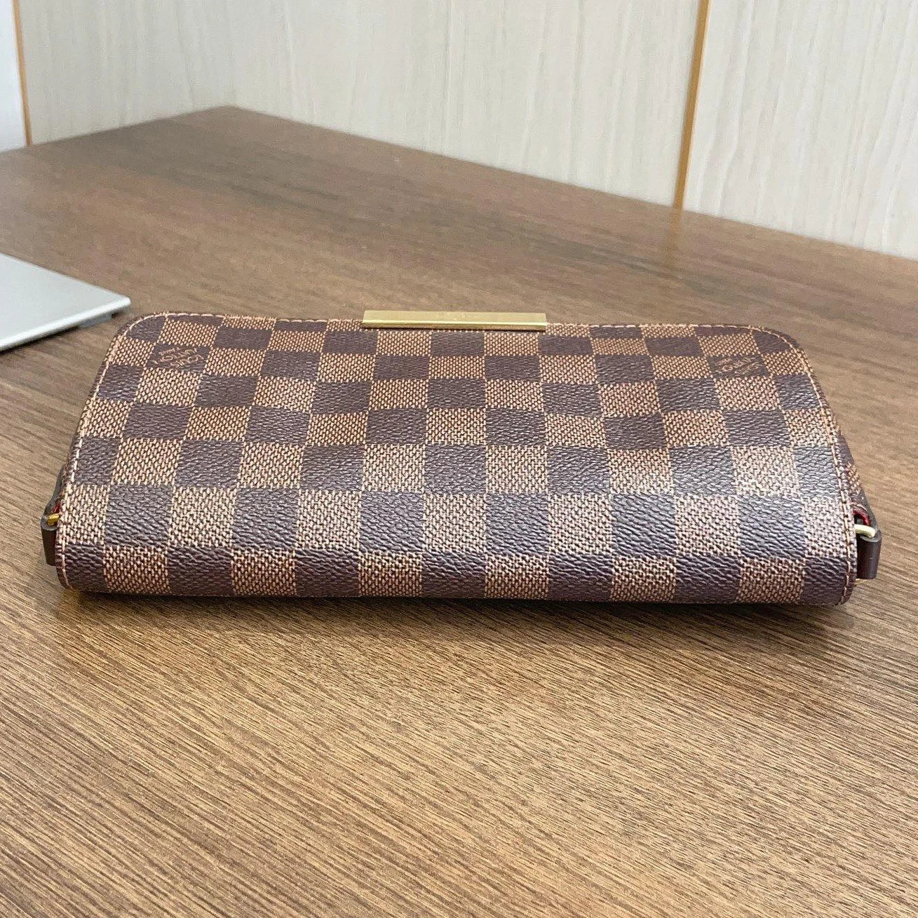 Authentic Louis Vuitton Favorite Damier Ebene Canvas Chain Handbag Crossbody GHW