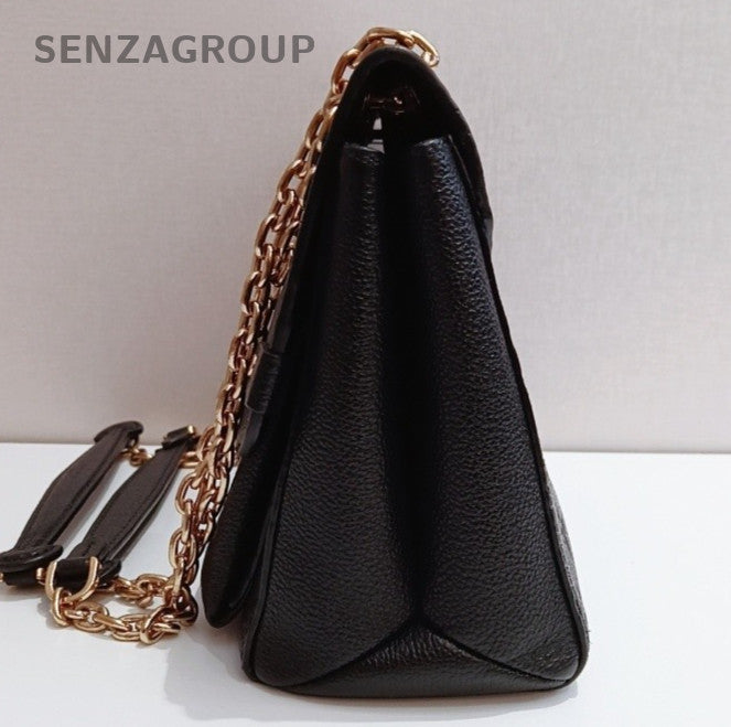 Louis Vuitton Vavin PM Monogram Chain Shoulder Bag Black Gold Women Classic