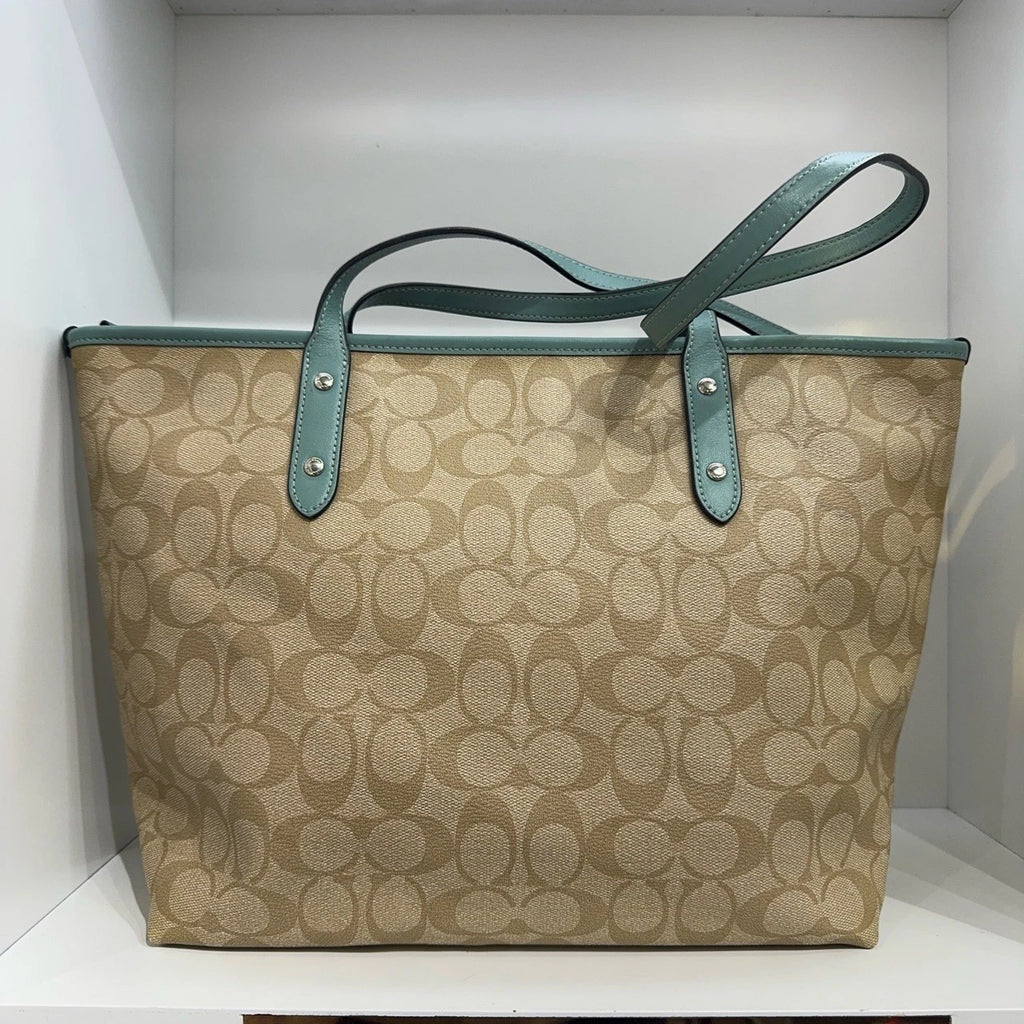 Coach City Zip Tote 30 Monogram Canvas Tote Bag For Women