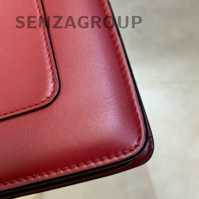 Bvlgari Red Medium Serpenti Forever Bag Gold Chain Shoulder Crossbody