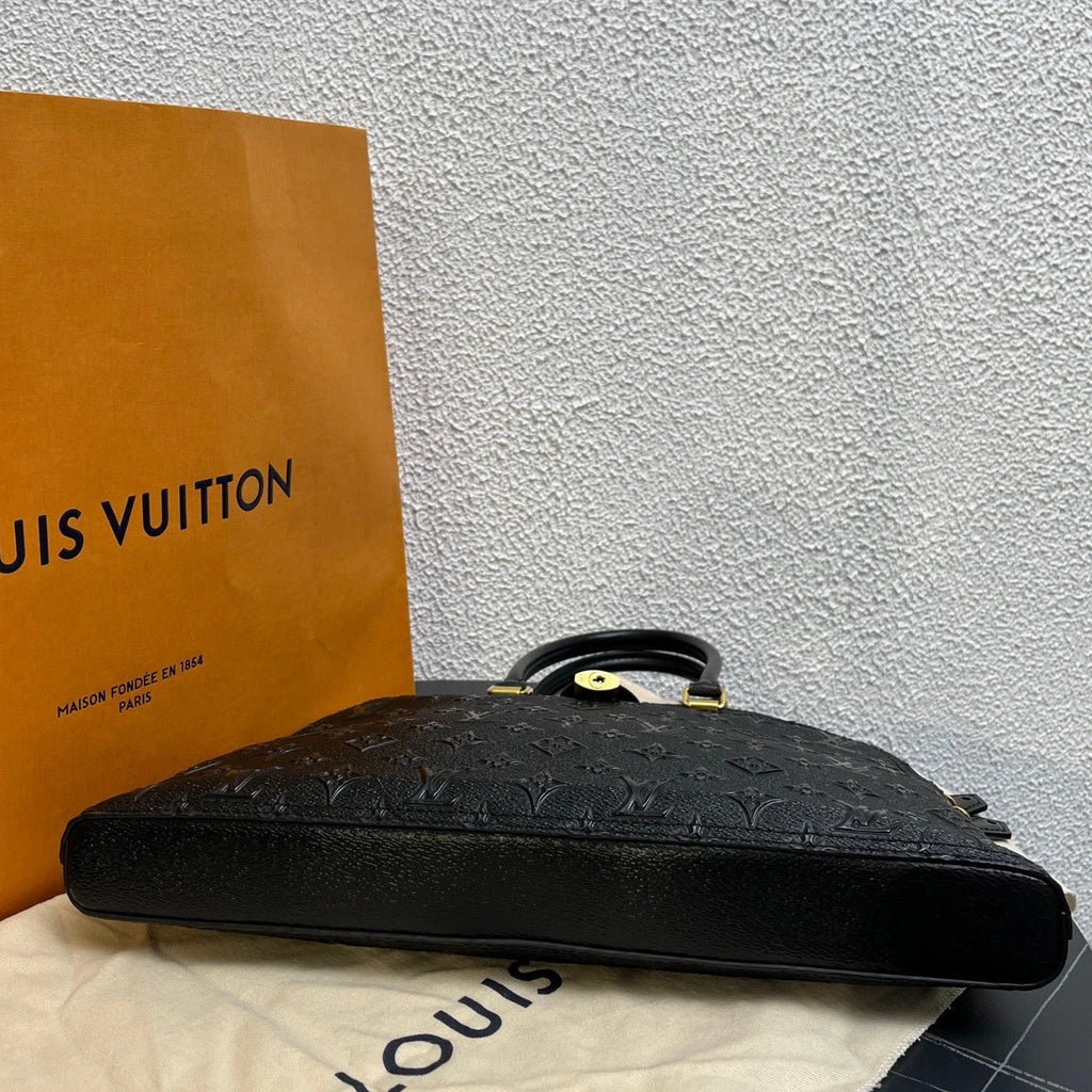 Louis Vuitton Moon Alma 2Way Top Handle Shoulder Bag Black Gold Women Classic