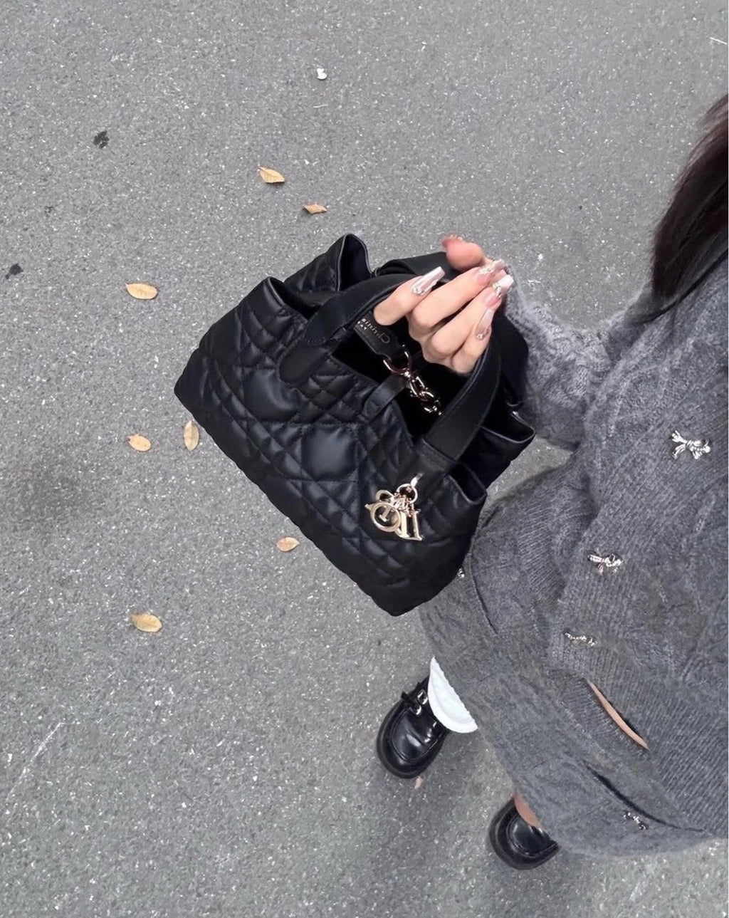 Dior Toujours Small Horizontal Black Tote Bag For Women