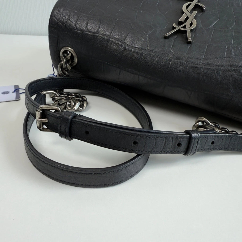 YSL Hollywood Black Calfskin Shoulder Crossbody Bag For Women
