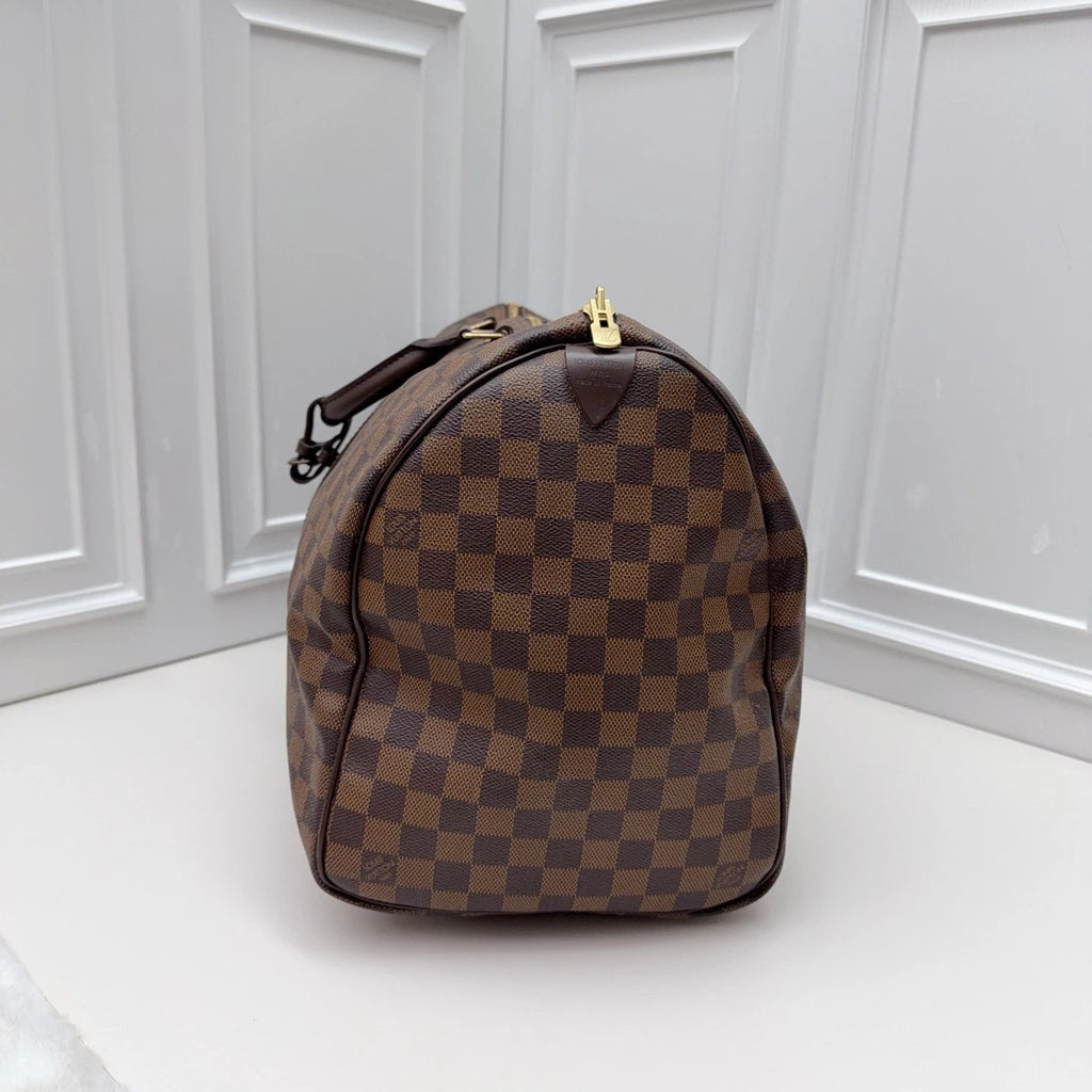 Louis Vuitton Keepall50 Dami<wbr/>er Ebene Top Handle Bag Brown Women