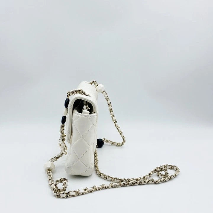 CHANEL White Heart Mini Crossbody Bag For Women