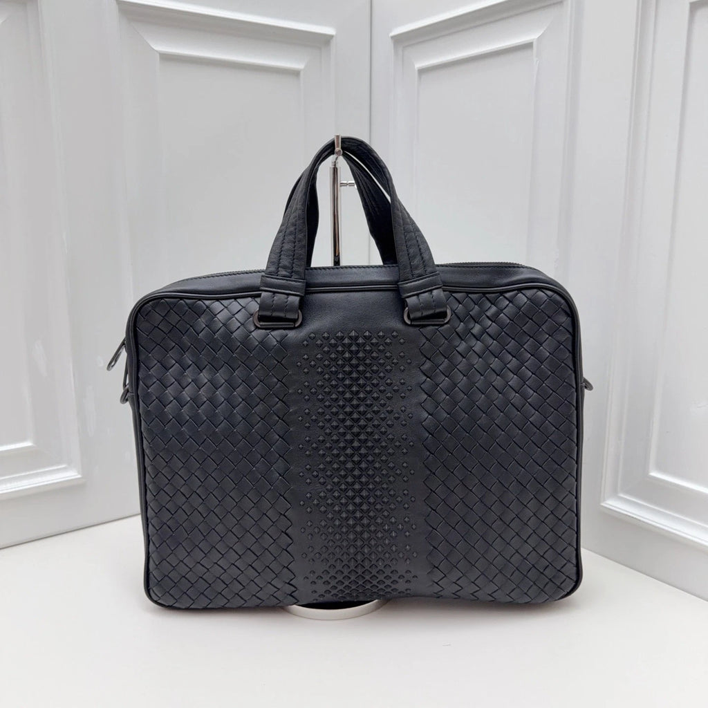 Bottega Veneta 2Ways Black Top Handle Crossbody Bag Unisex Fashion