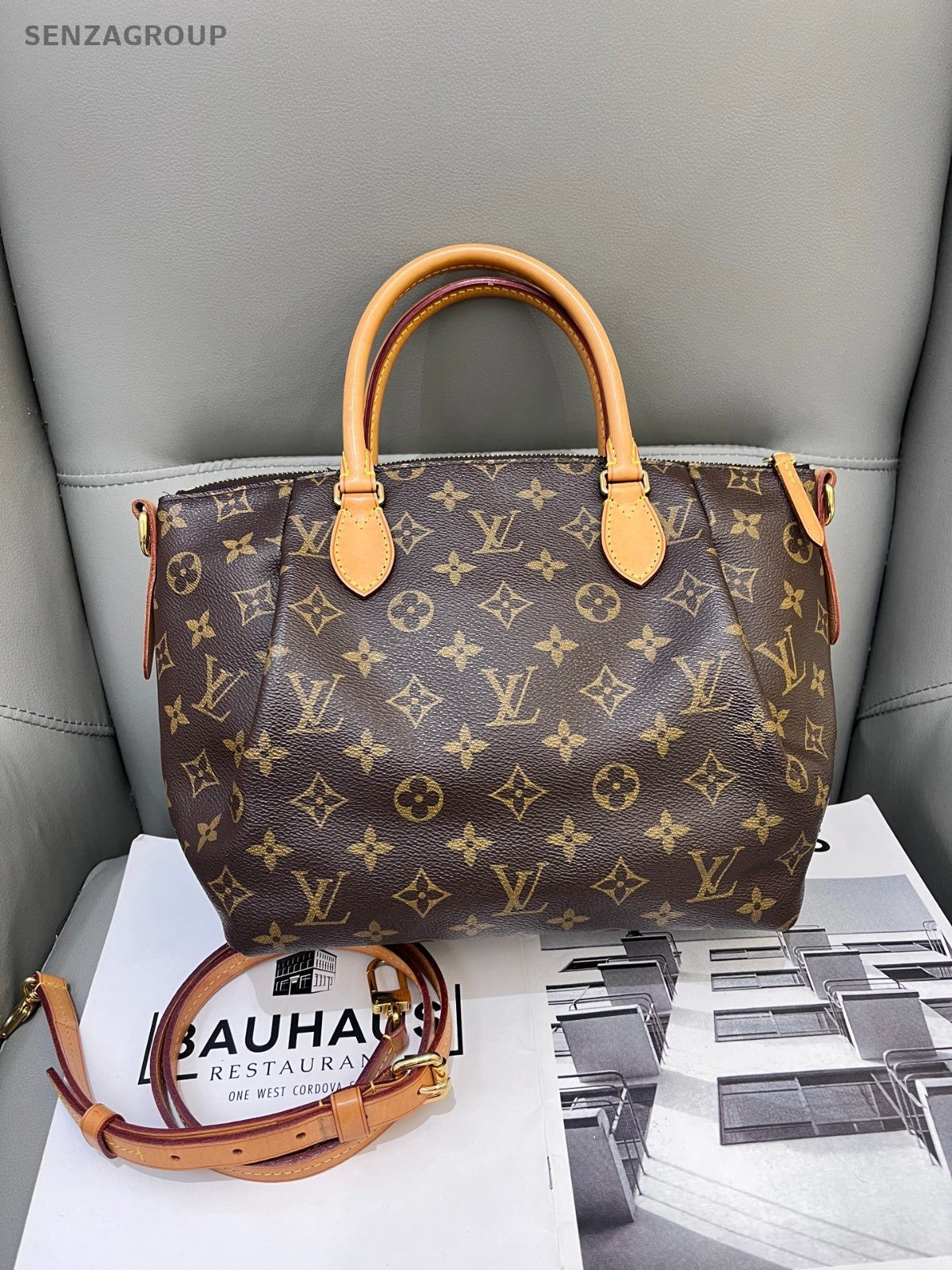 Louis Vuitton Vintage Turenne PM Monogram 2way Shoulder Handbag Brown Classic