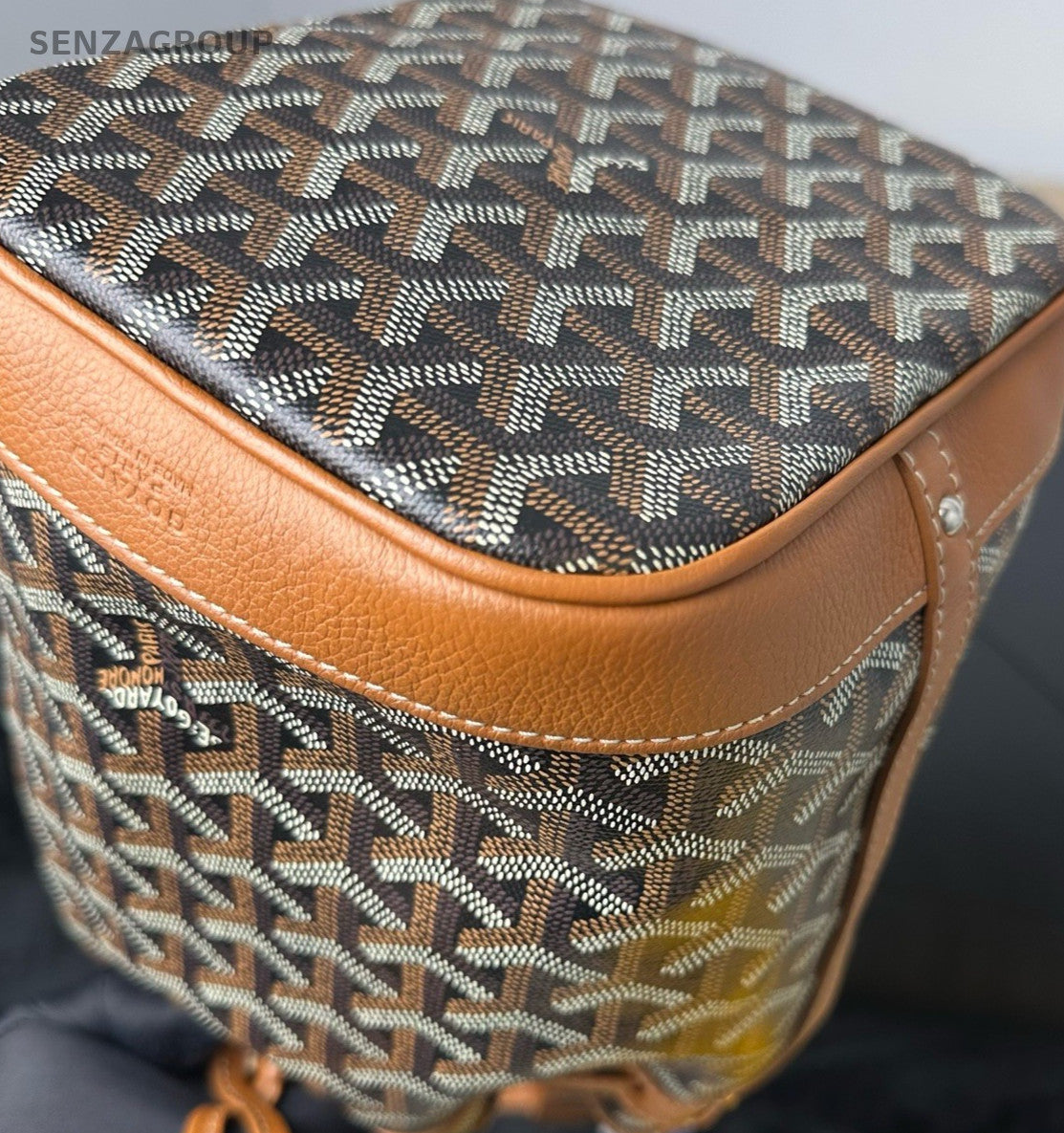 Goyard Canvas Monogram Bucket Bag Shoulder Crossbody Bag Women Brown.
