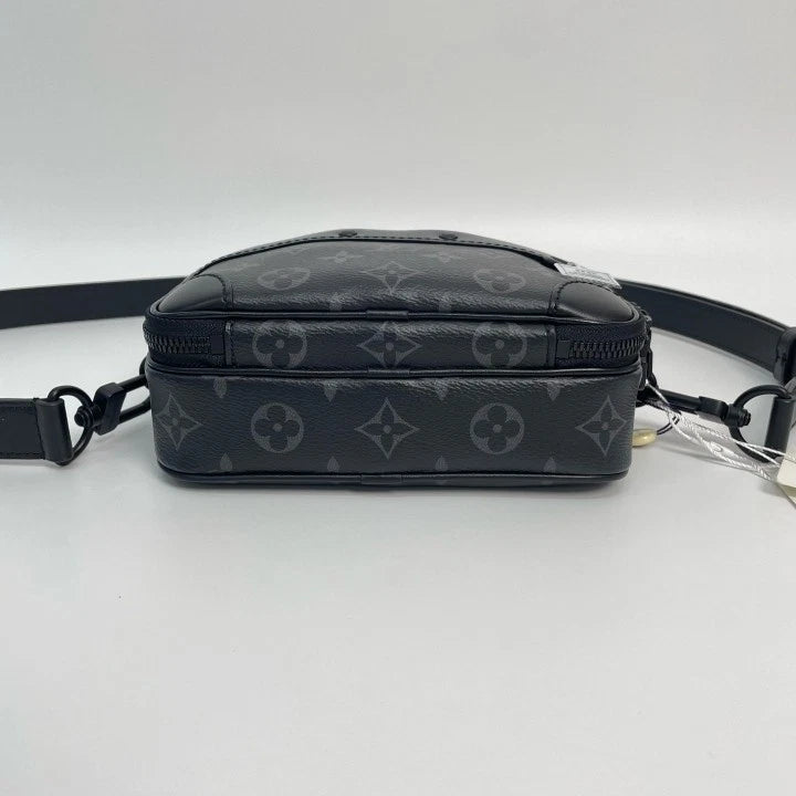 Louis Vuitton Black Monogram Eclipse Alpha Nano Camera Crossbody