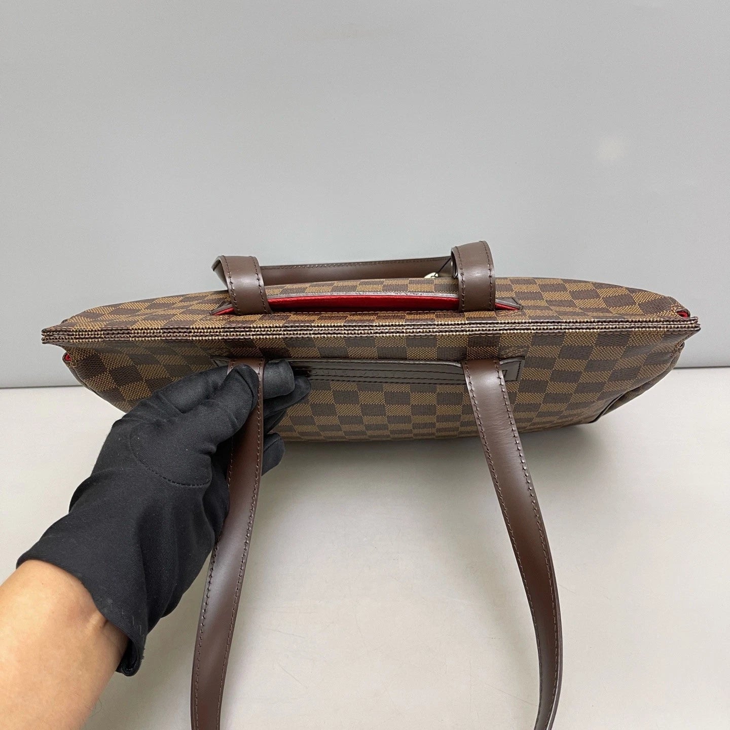 Authentic Louis Vuitton Parioli Damier Ebene Shoulder Bag Brown
