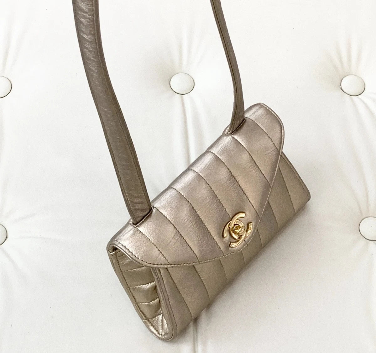 Chanel Lambskin Envelope Bag Gold Shoulder Bag Crossbody Bag Women Classic S