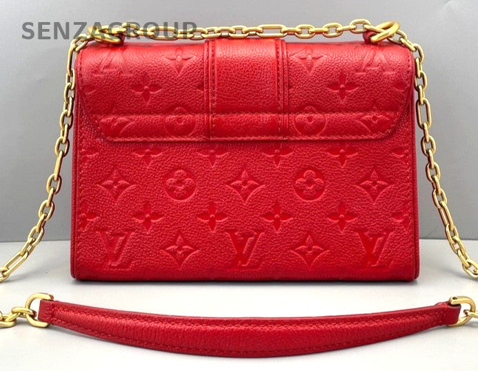 Louis Vuitton Saint Chain Strap Monogram Empreinte Shoulder bag Red Women