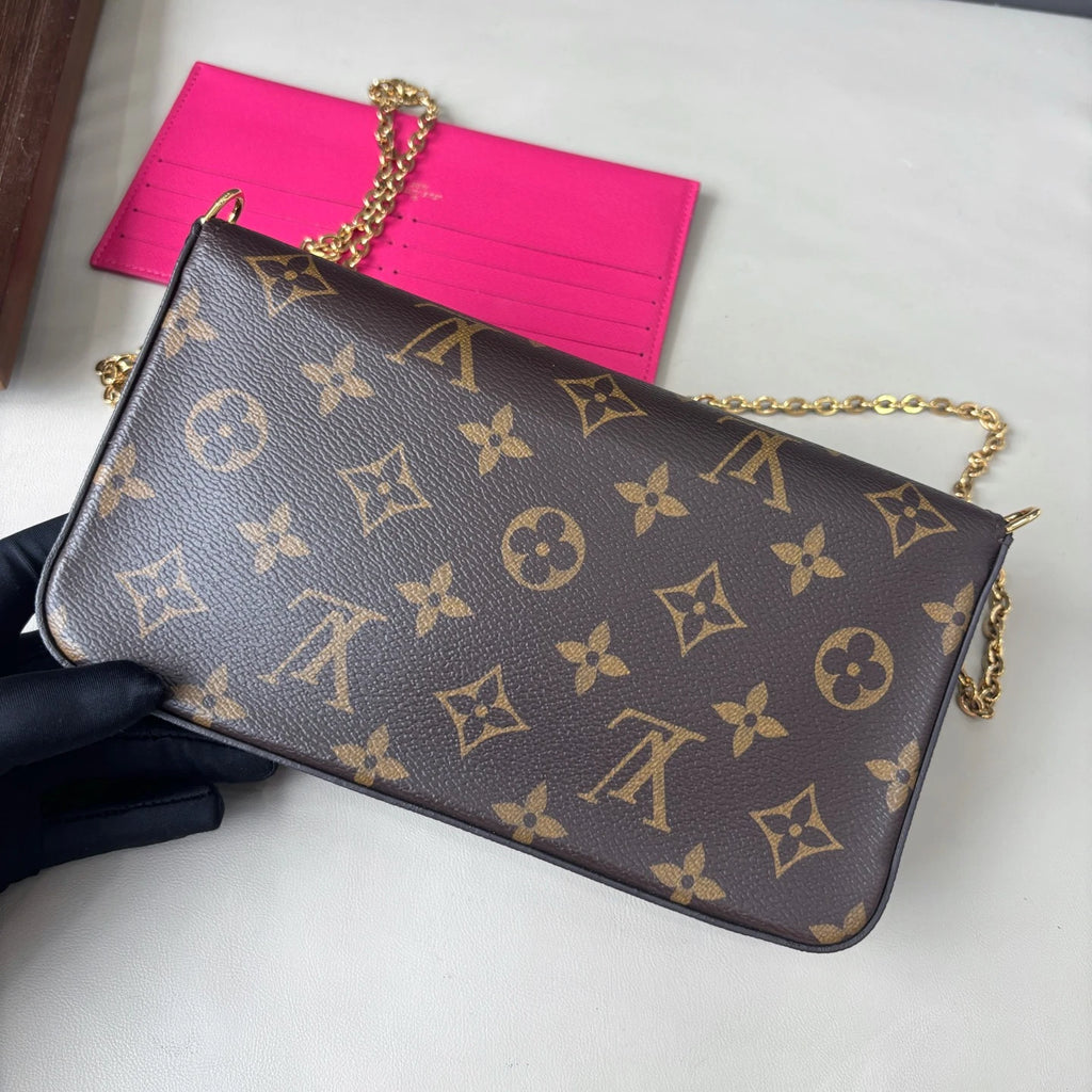 Excellent Louis Vuitton Hollywood XMAS Pochette Felicie Monogram Shoulder Bag