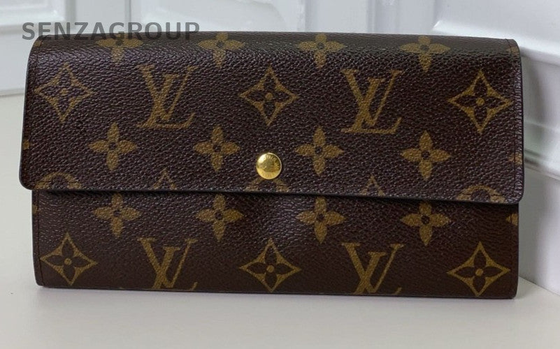 Louis Vuitton Monogram Classic Flap Wallet Brown