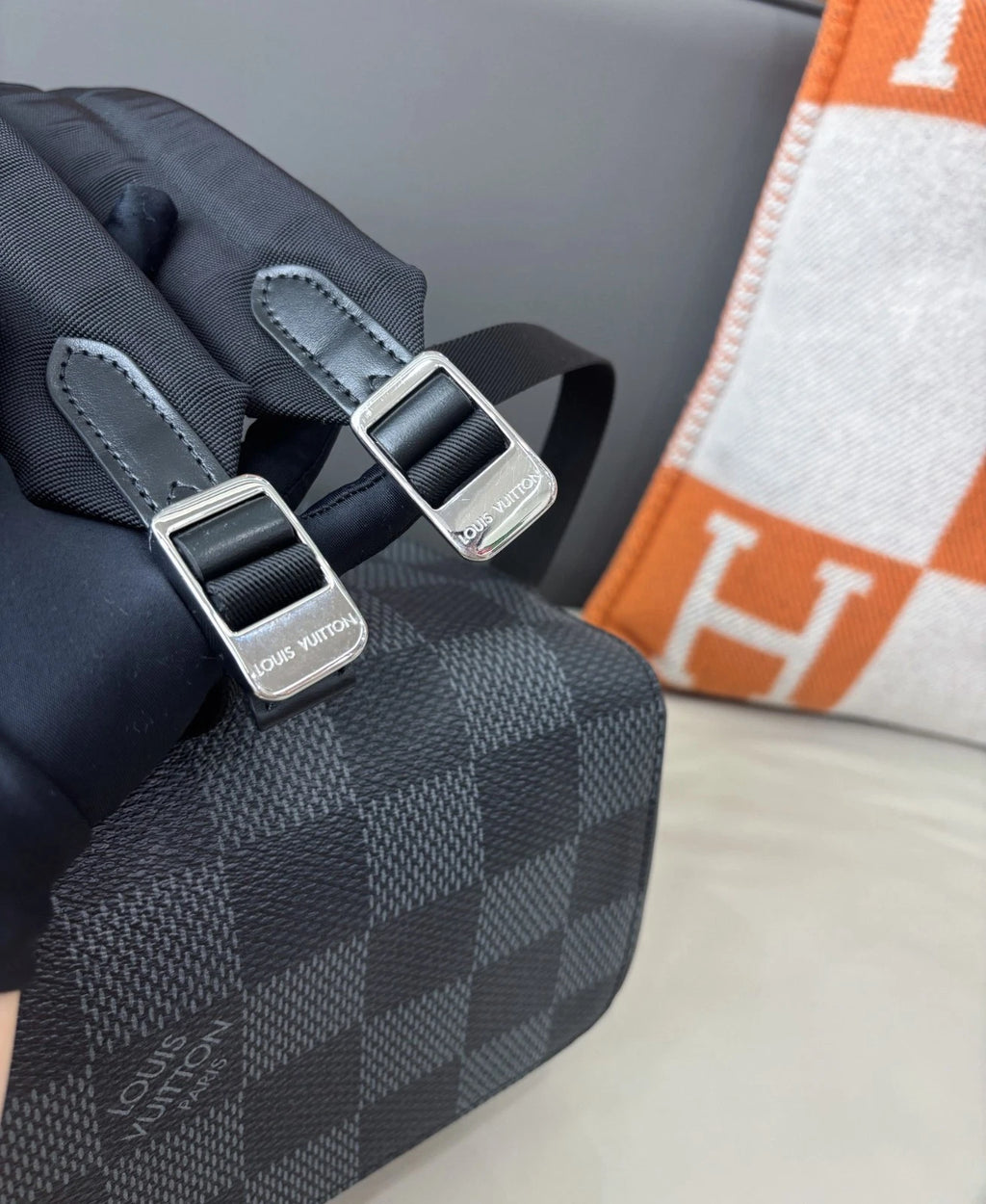 Louis Vuitton Damier Graphite Campus Backpack Blue Women Fashion
