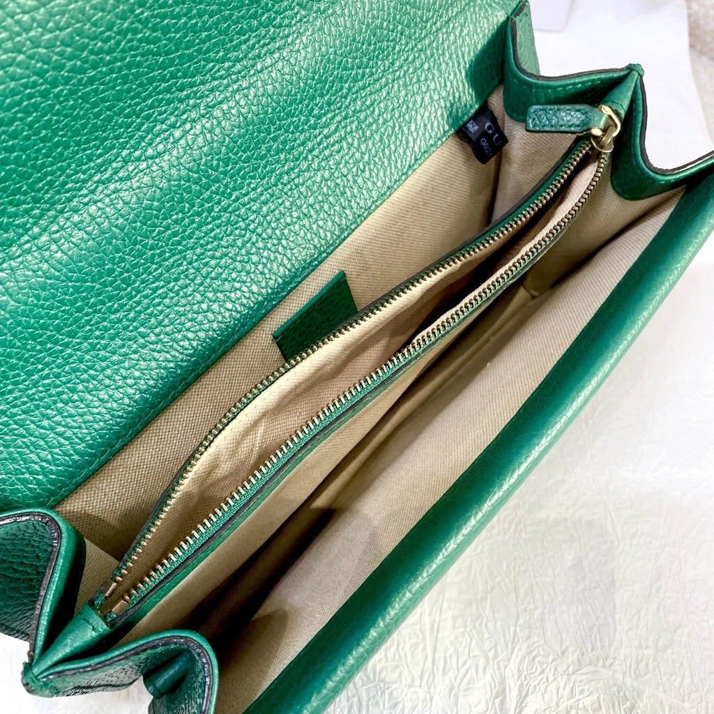 Gucci Chain Shoulder Bag Crossbody Green Women Classic