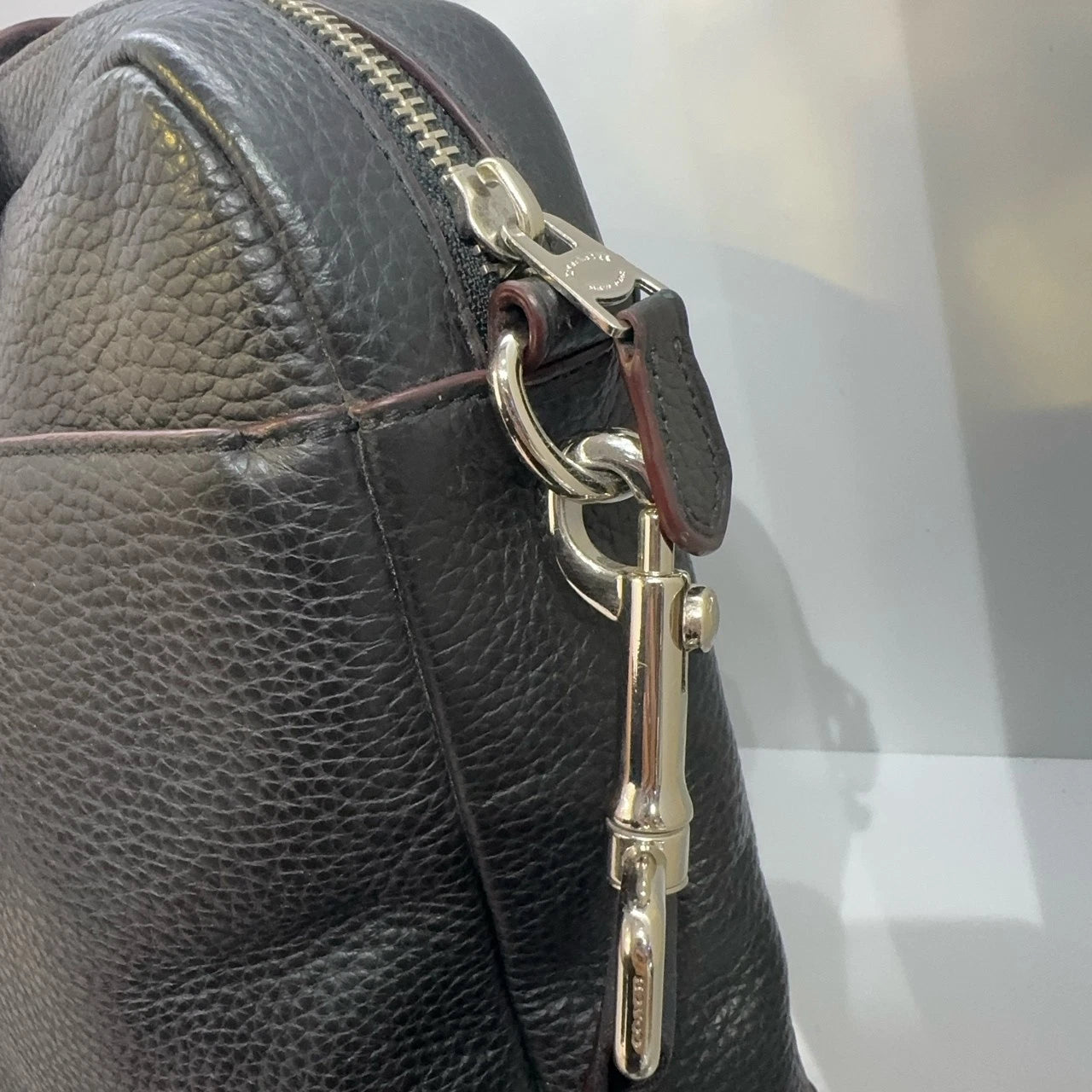 Coach Leather Large Zipper Laptop Briefcase Shoulder Crossbody